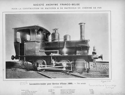 <b>Locomotive-tender pour service d'Usine (1899)</b><br>Voie normale